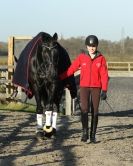 A YOUNG DRESSAGE RIDER.